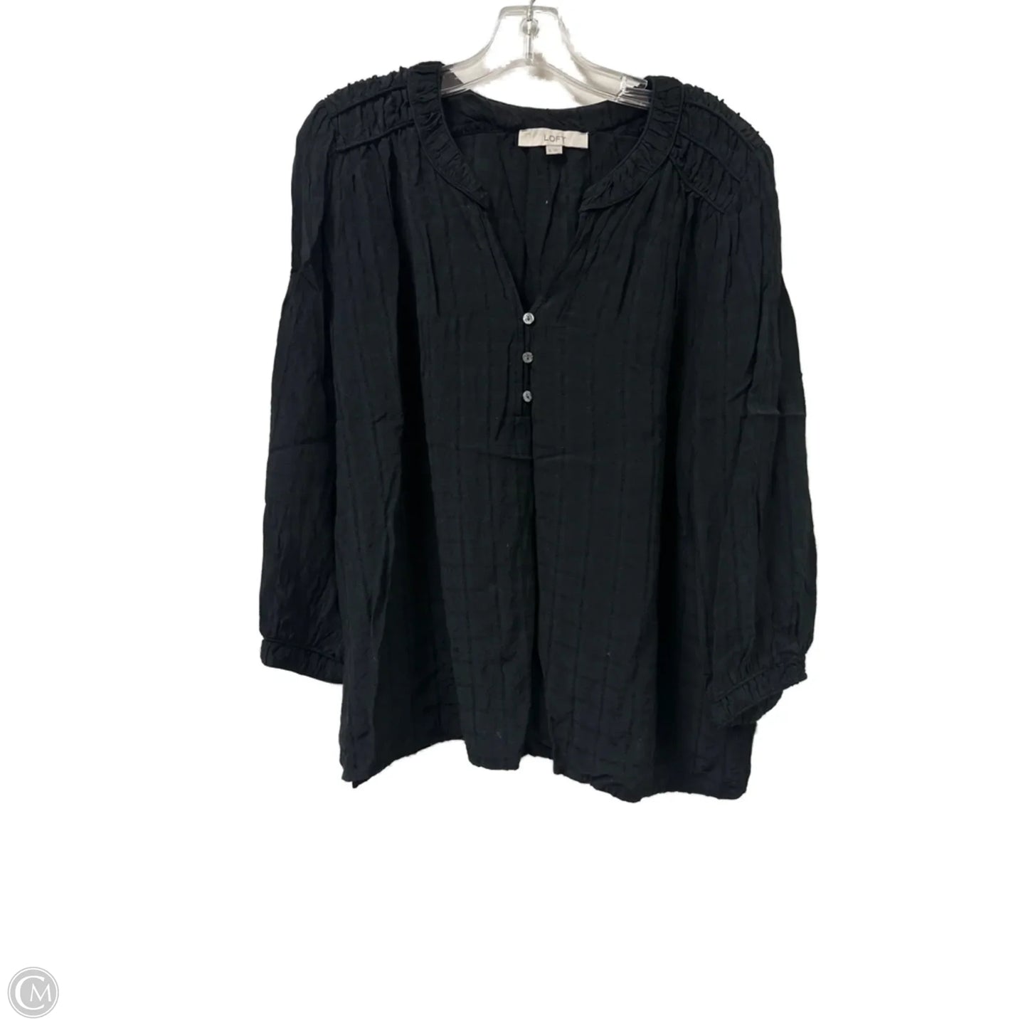 Top Long Sleeve By Loft In Black, Size: Xl