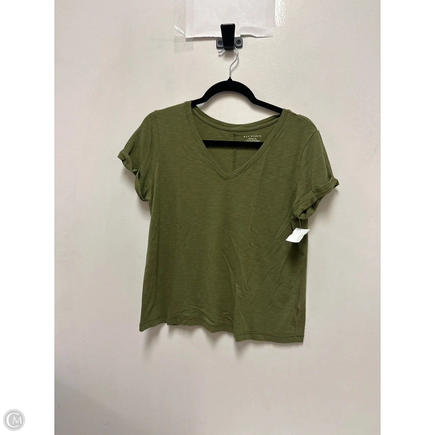 Top Short Sleeve By Max Studio In Green, Size: L