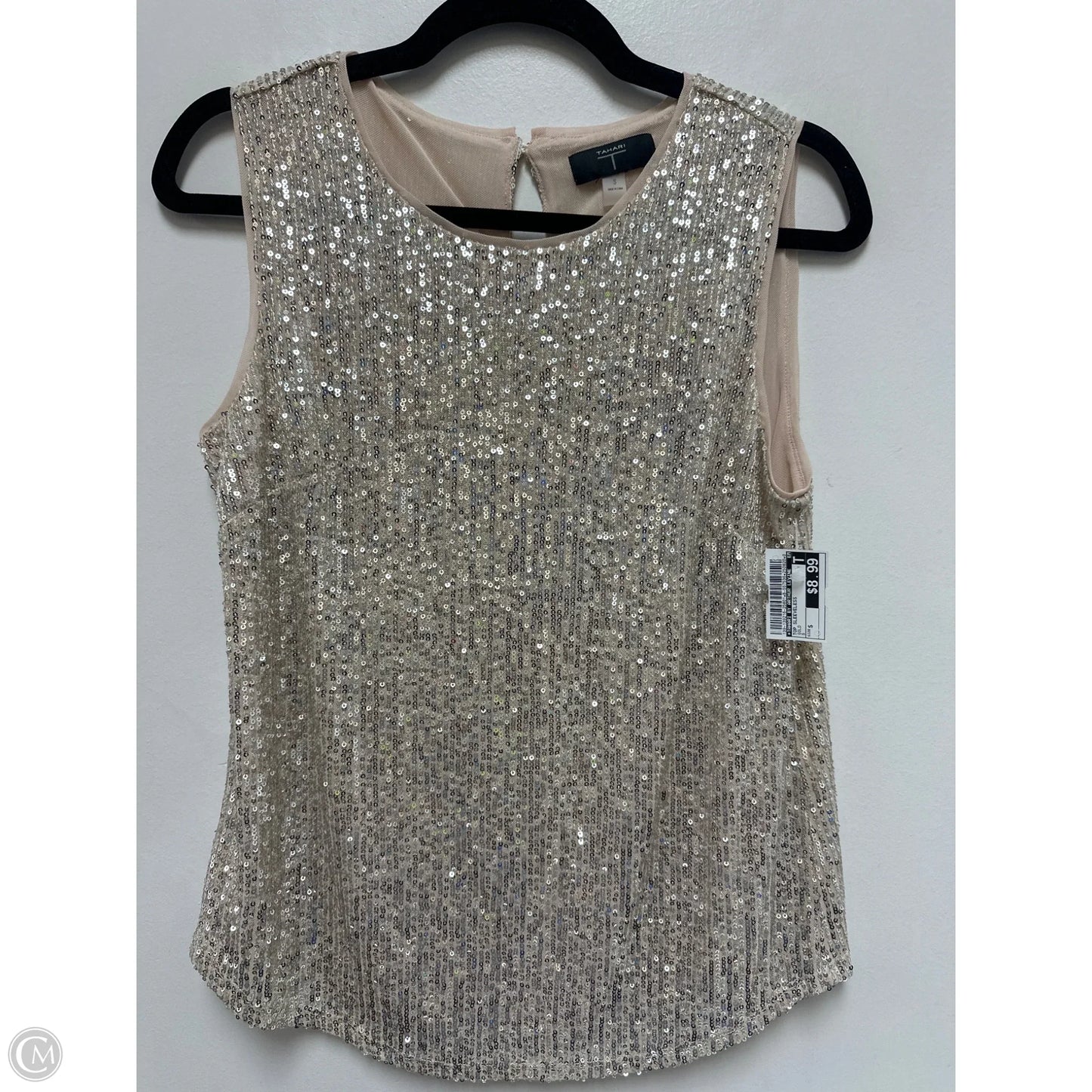 Top Sleeveless By Tahari By Arthur Levine In Gold, Size: S