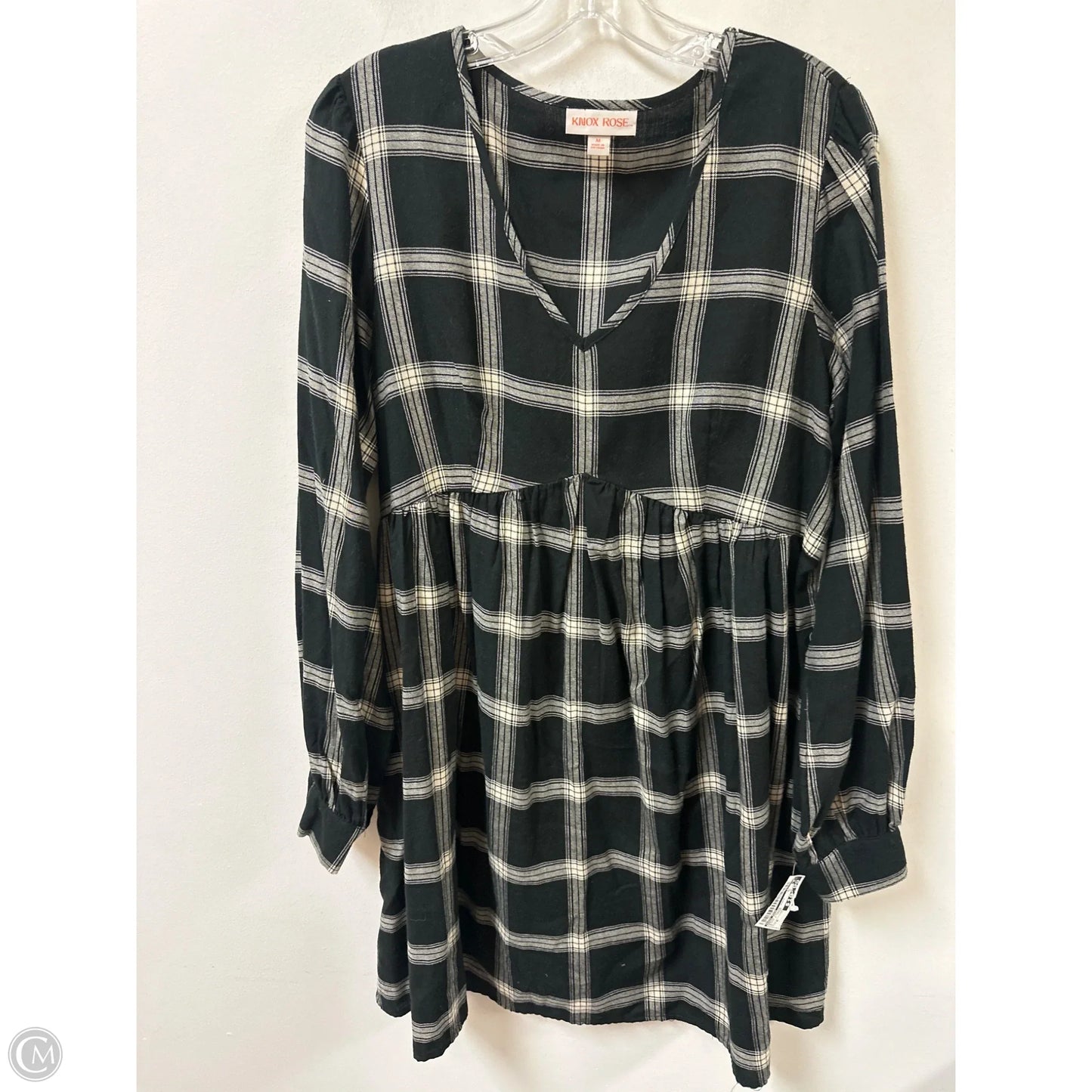 Dress Casual Midi By Knox Rose In Black & Cream, Size: M