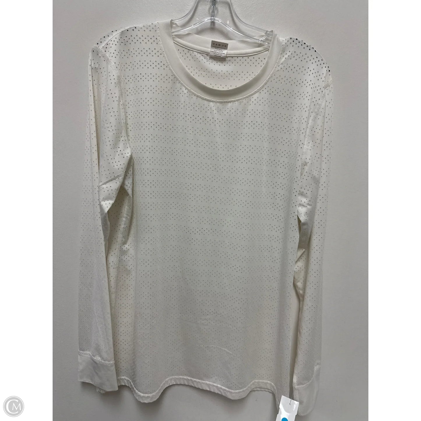Athletic Top Long Sleeve Crewneck By Zyia In White, Size: Xl
