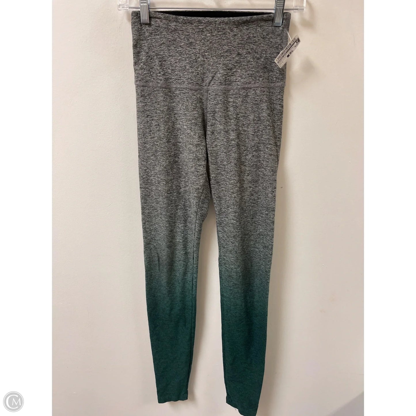 Athletic Leggings By Beyond Yoga In Green & Grey, Size: S