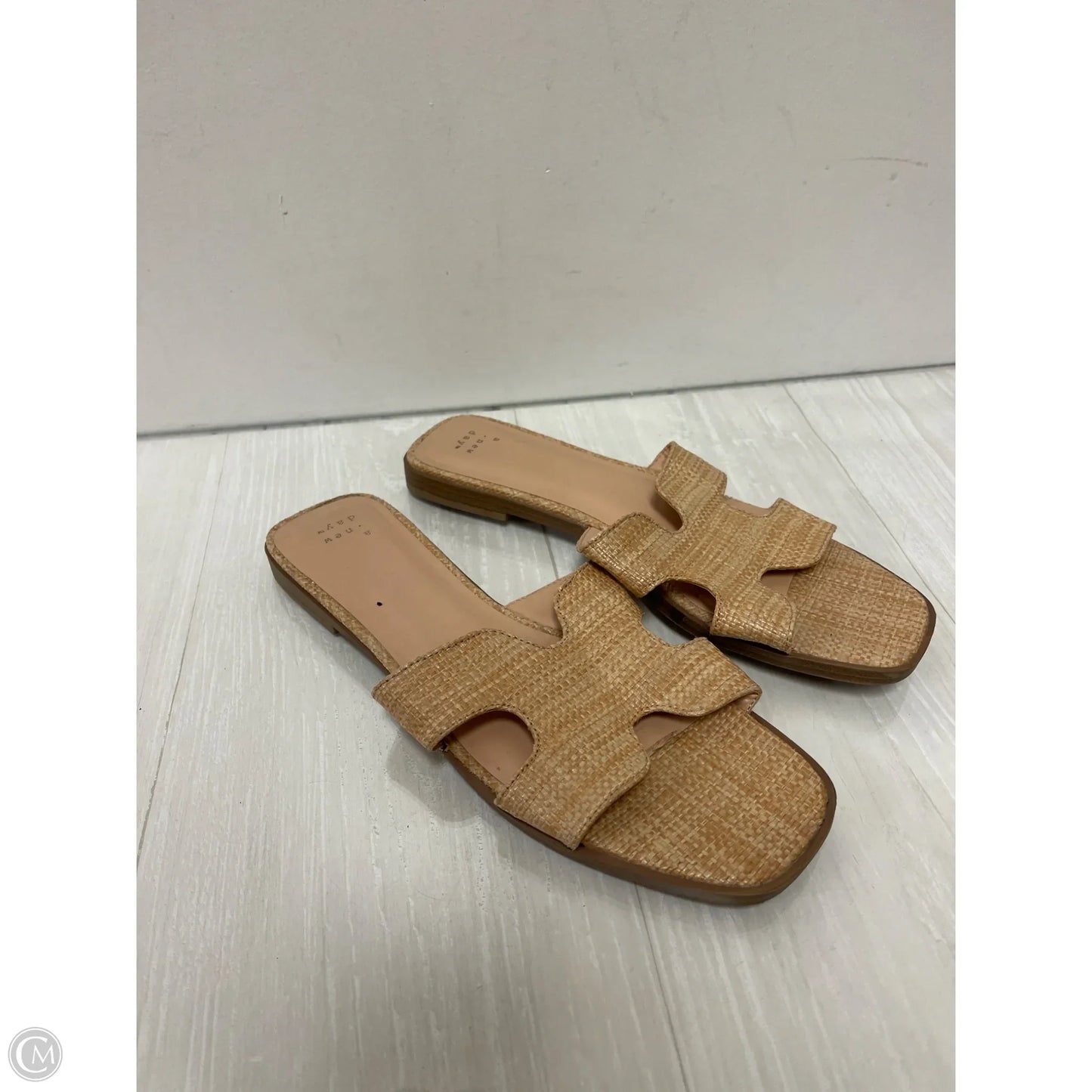 Sandals Flats By A New Day In Cream, Size: 10