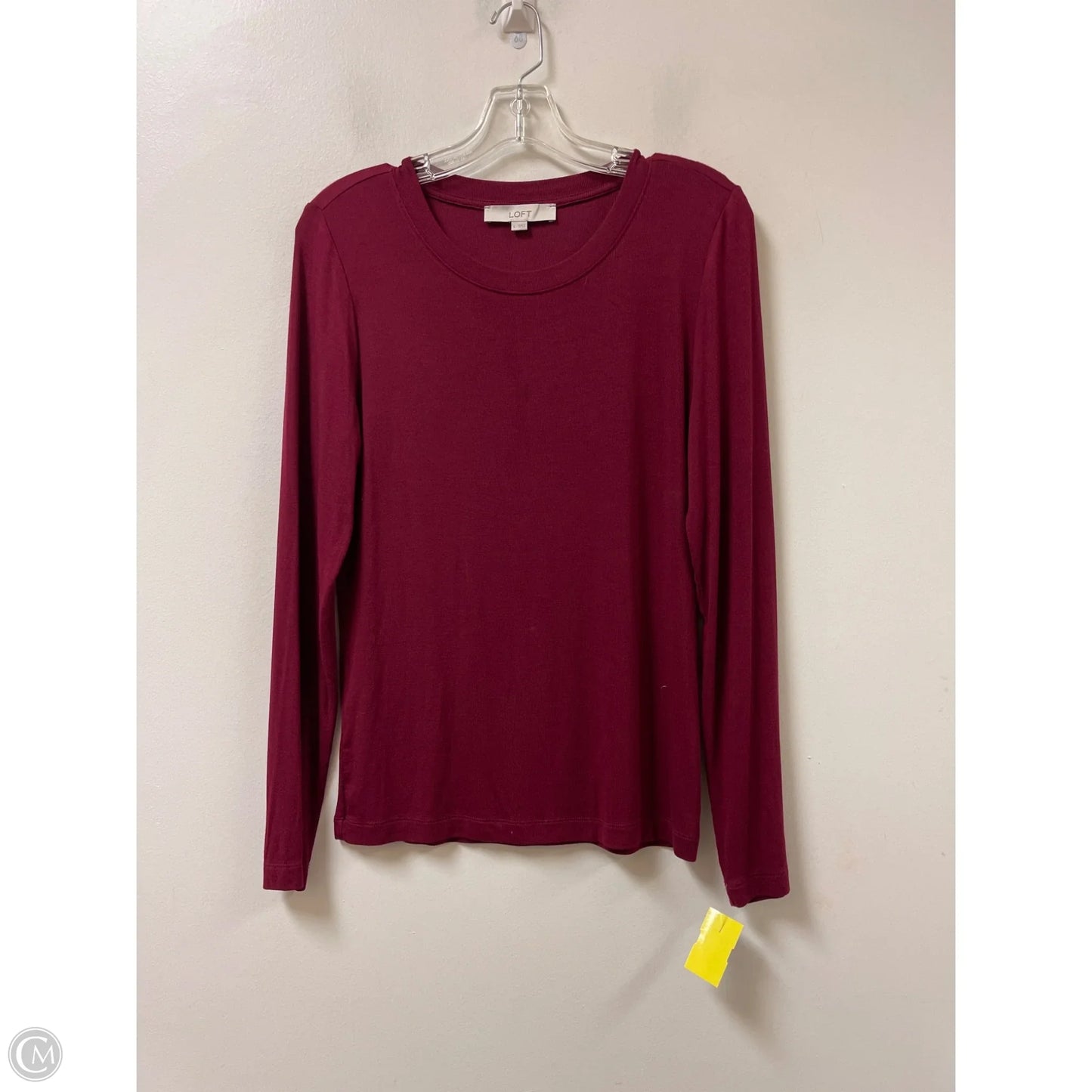 Top Long Sleeve By Loft In Red, Size: L