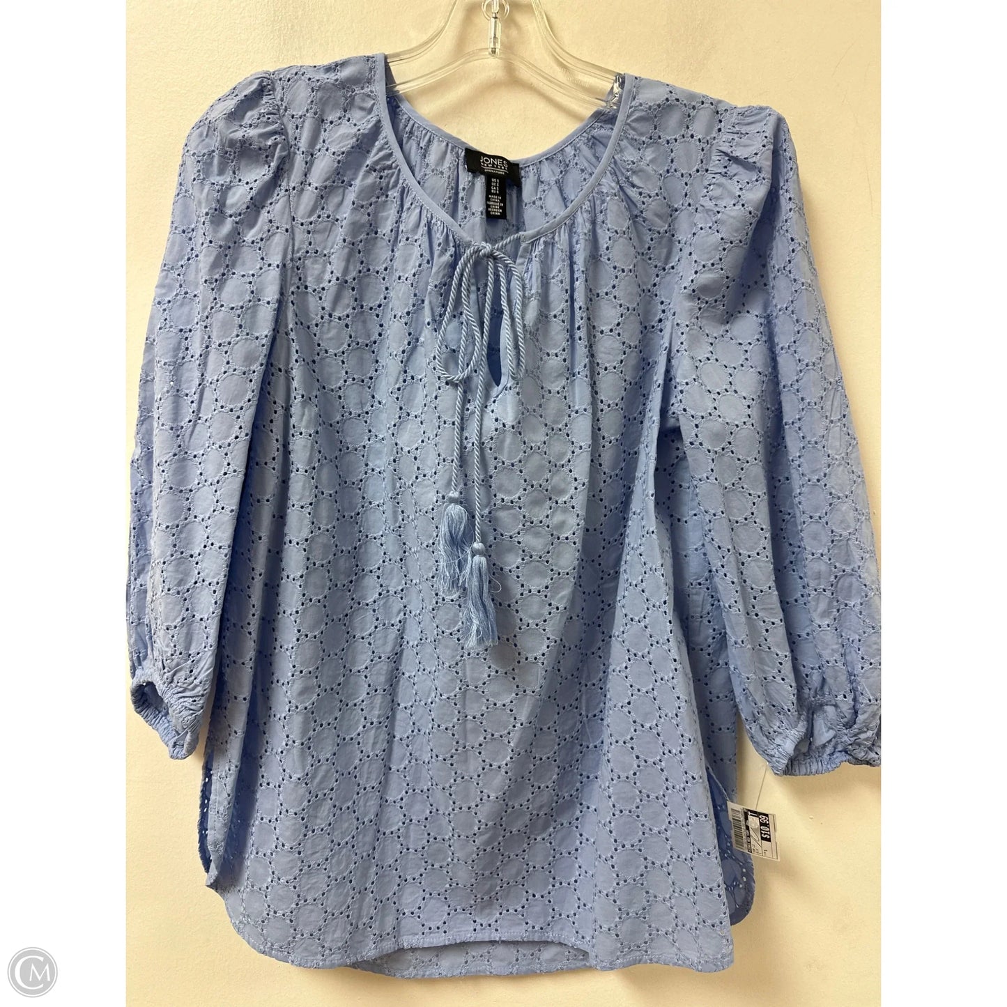 Top Long Sleeve By Jones New York In Blue, Size: S