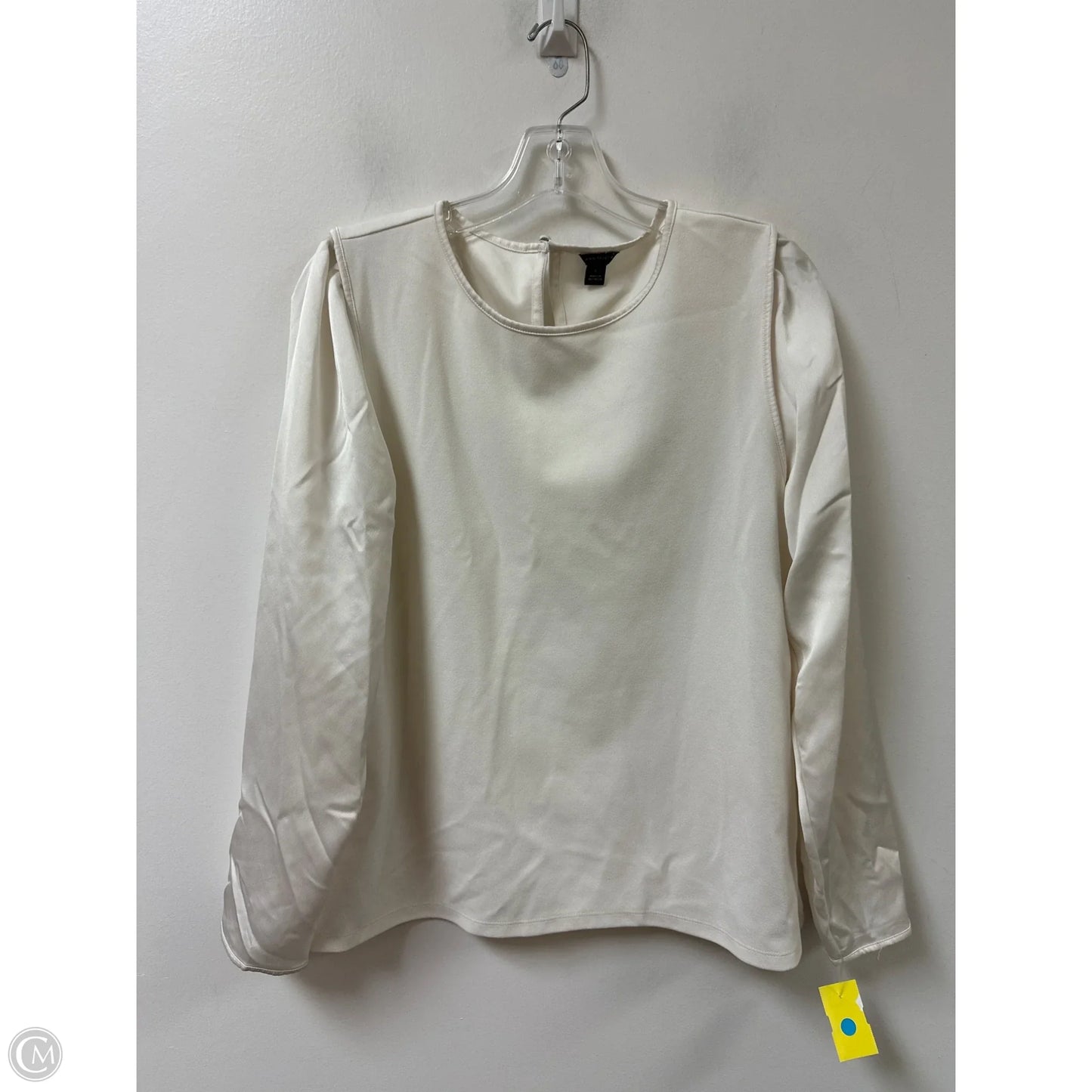Top Long Sleeve By Ann Taylor In Cream, Size: L