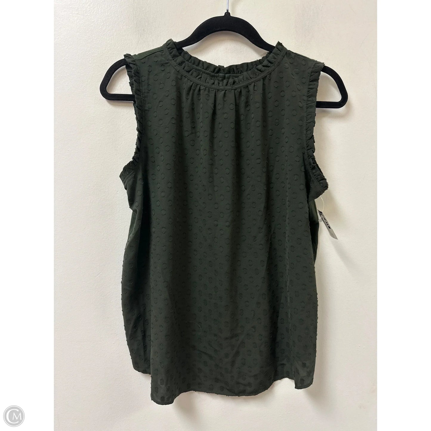 Top Sleeveless By Loft In Green, Size: S