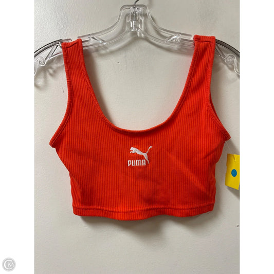 Athletic Bra By Puma In Orange, Size: S