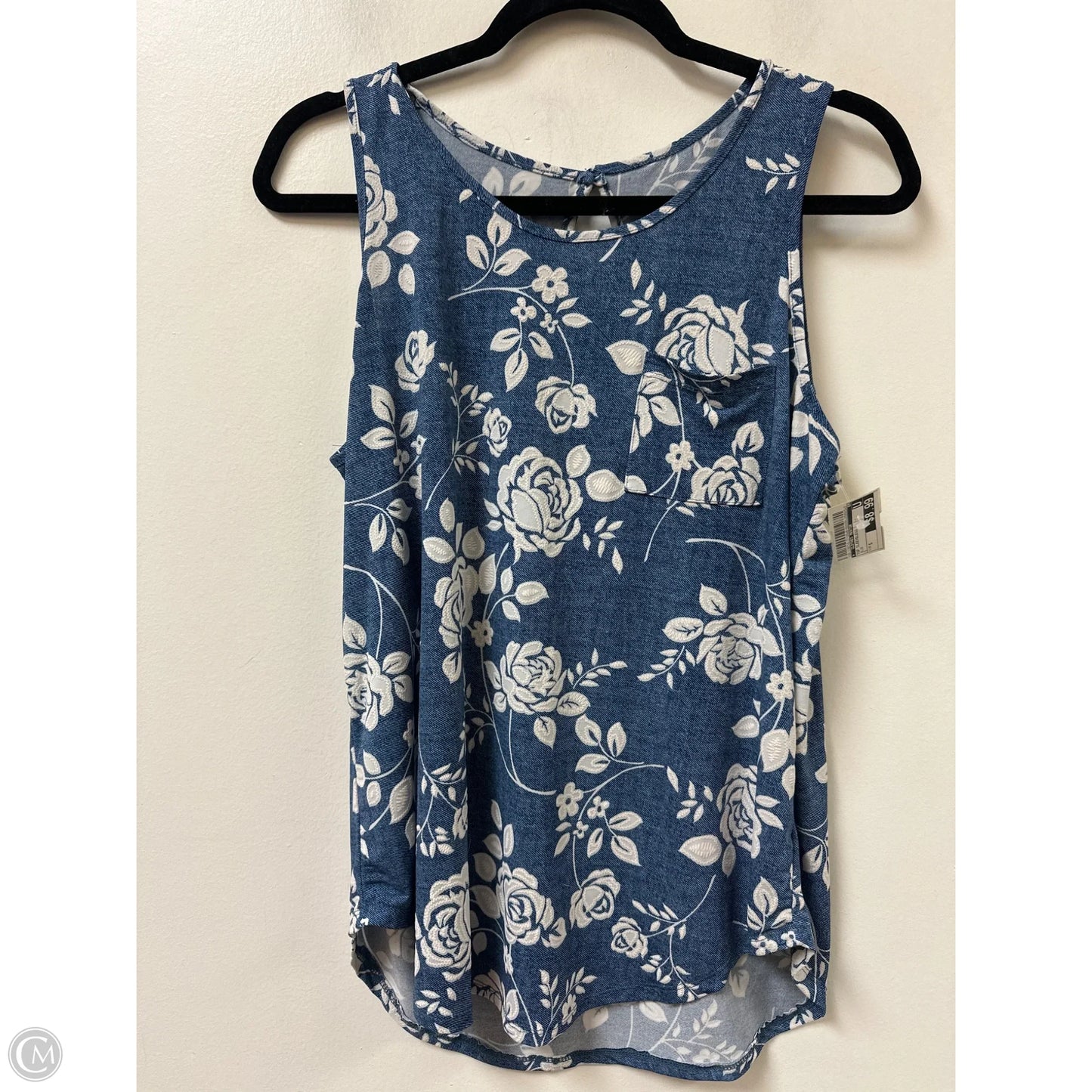 Top Sleeveless By Clothes Mentor In Blue, Size: S