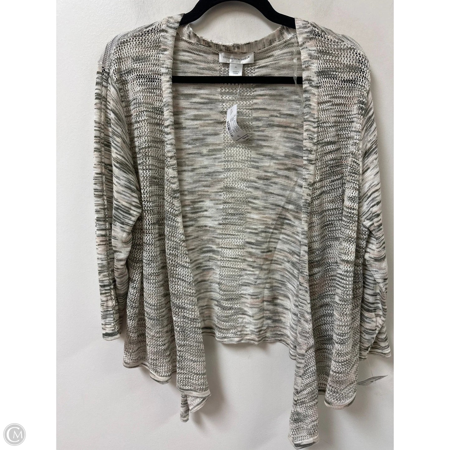 Cardigan By Christopher And Banks In Grey, Size: Xl