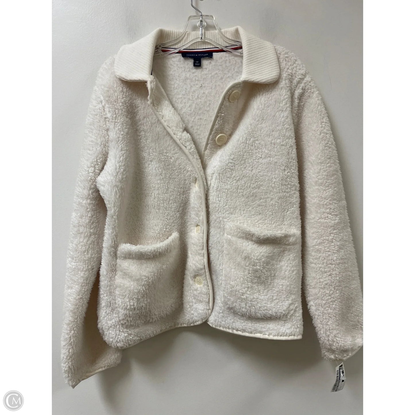 Coat Faux Fur & Sherpa By Tommy Hilfiger In White, Size: S