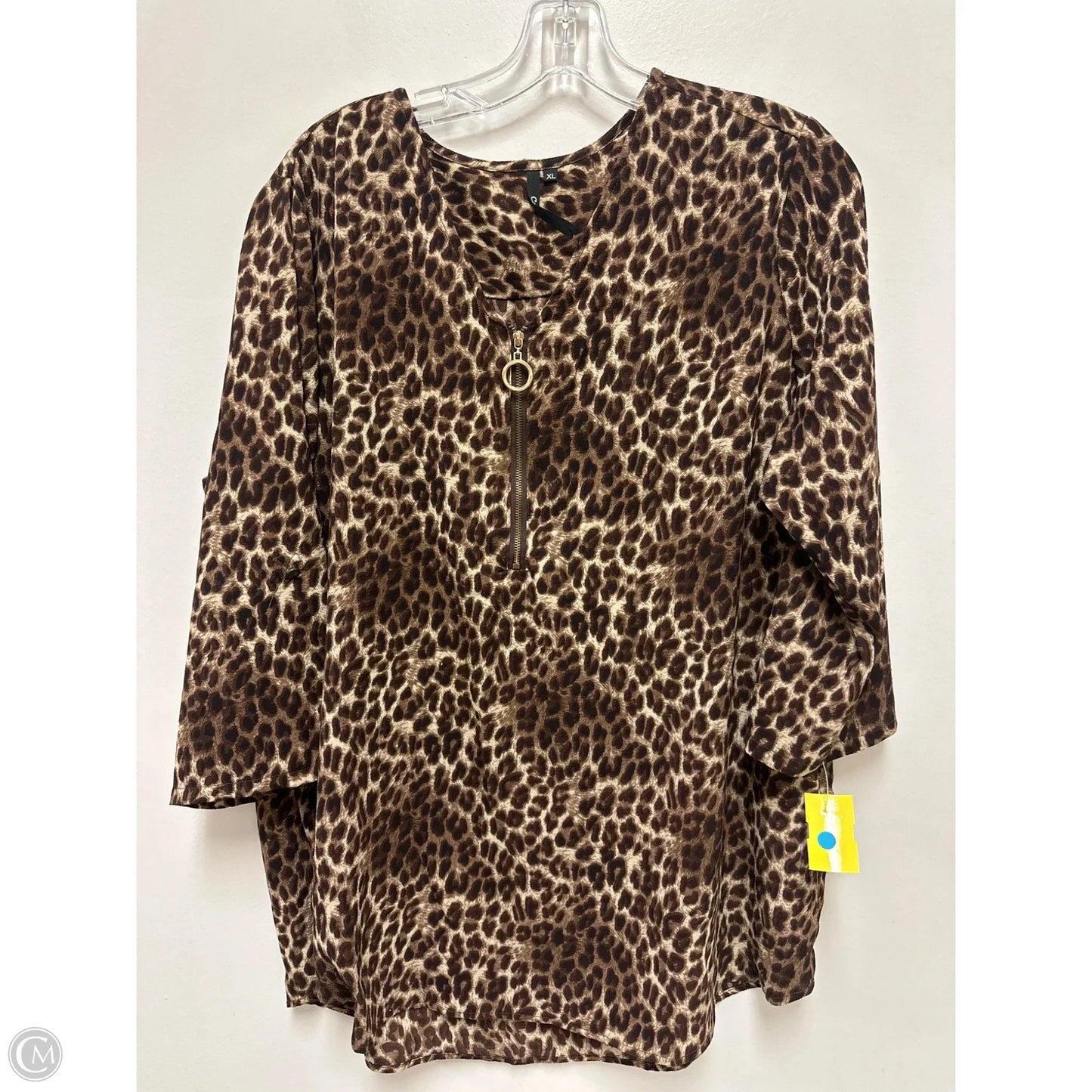 Top Long Sleeve By Clothes Mentor In Animal Print, Size: Xl