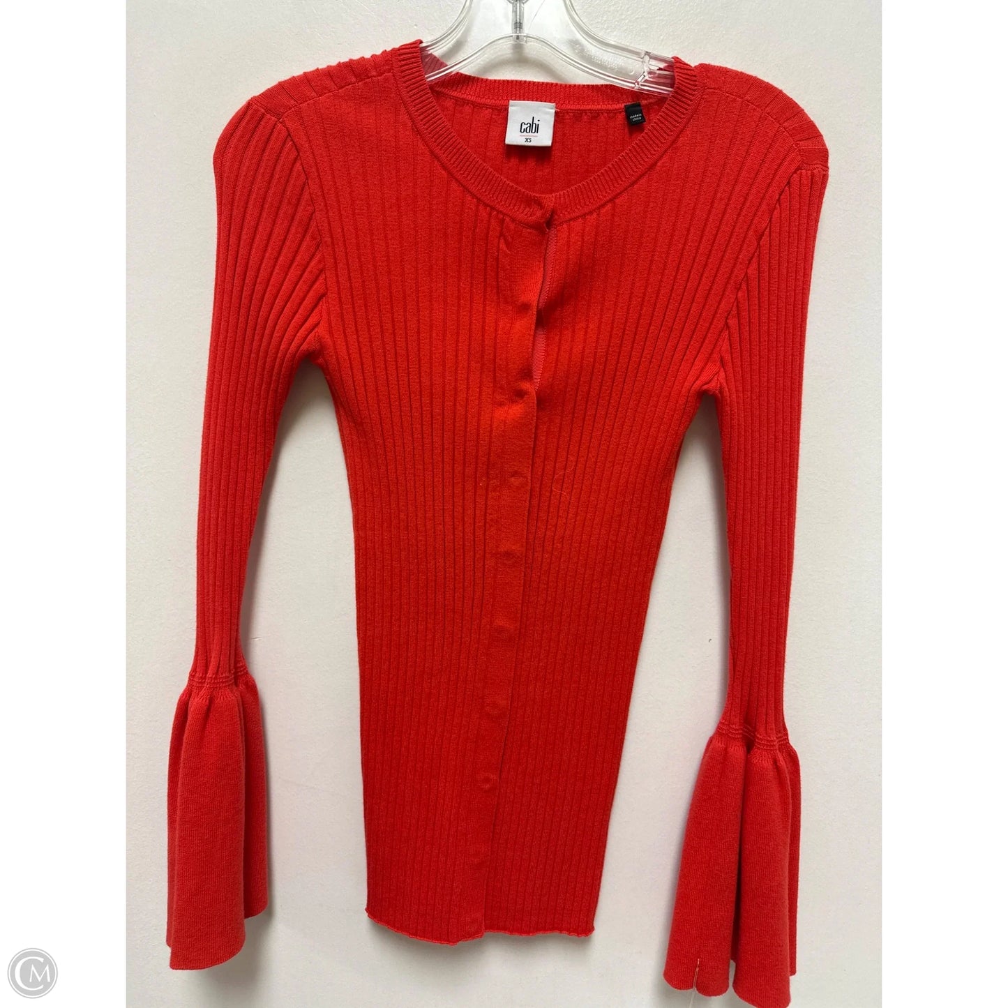 Blouse Long Sleeve By Cabi In Orange, Size: Xs