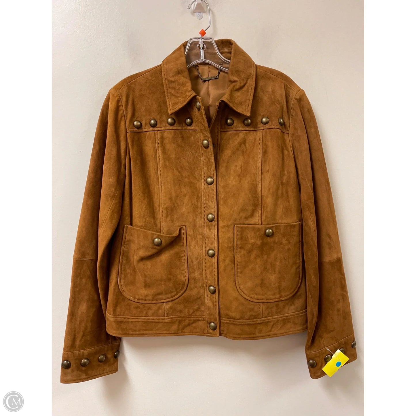 Jacket Leather By Trina Turk In Brown, Size: M