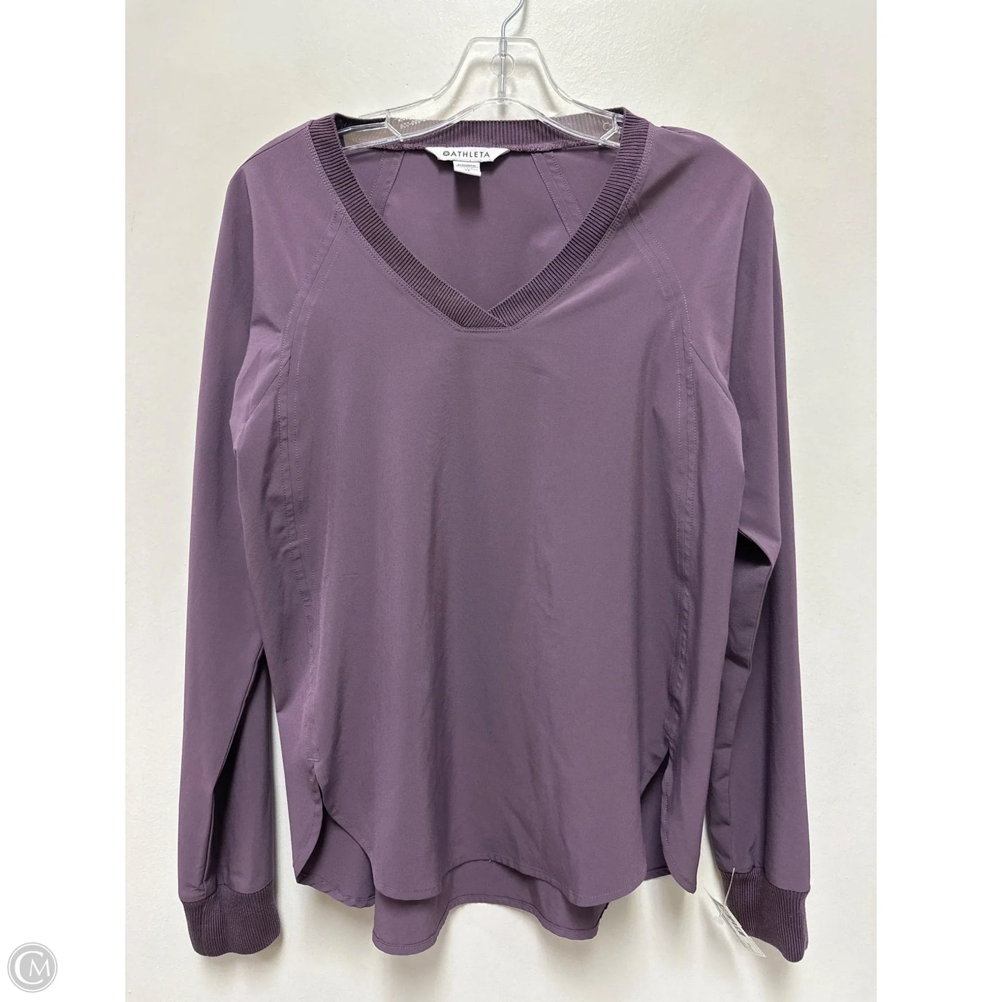 Athletic Top Long Sleeve Collar By Athleta In Purple, Size: Xs