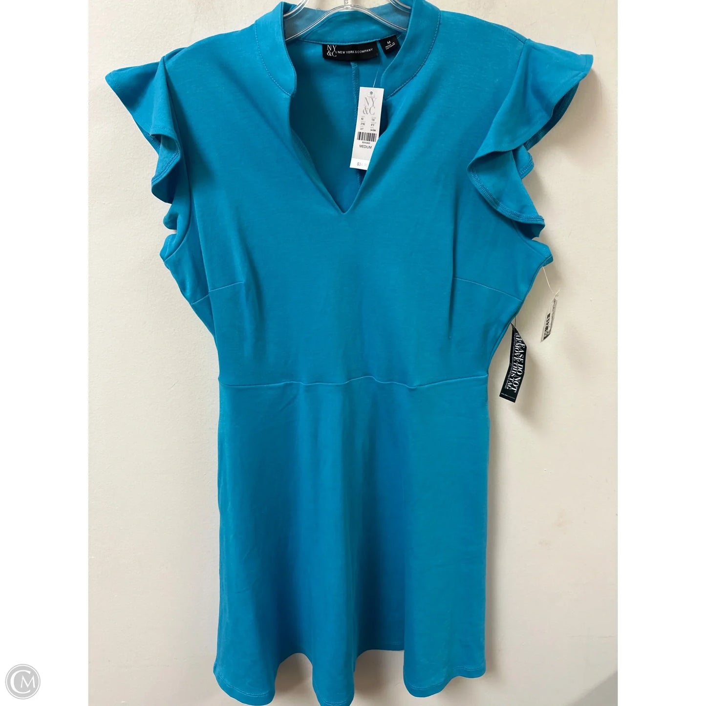 Dress Casual Midi By New York And Co In Blue, Size: M