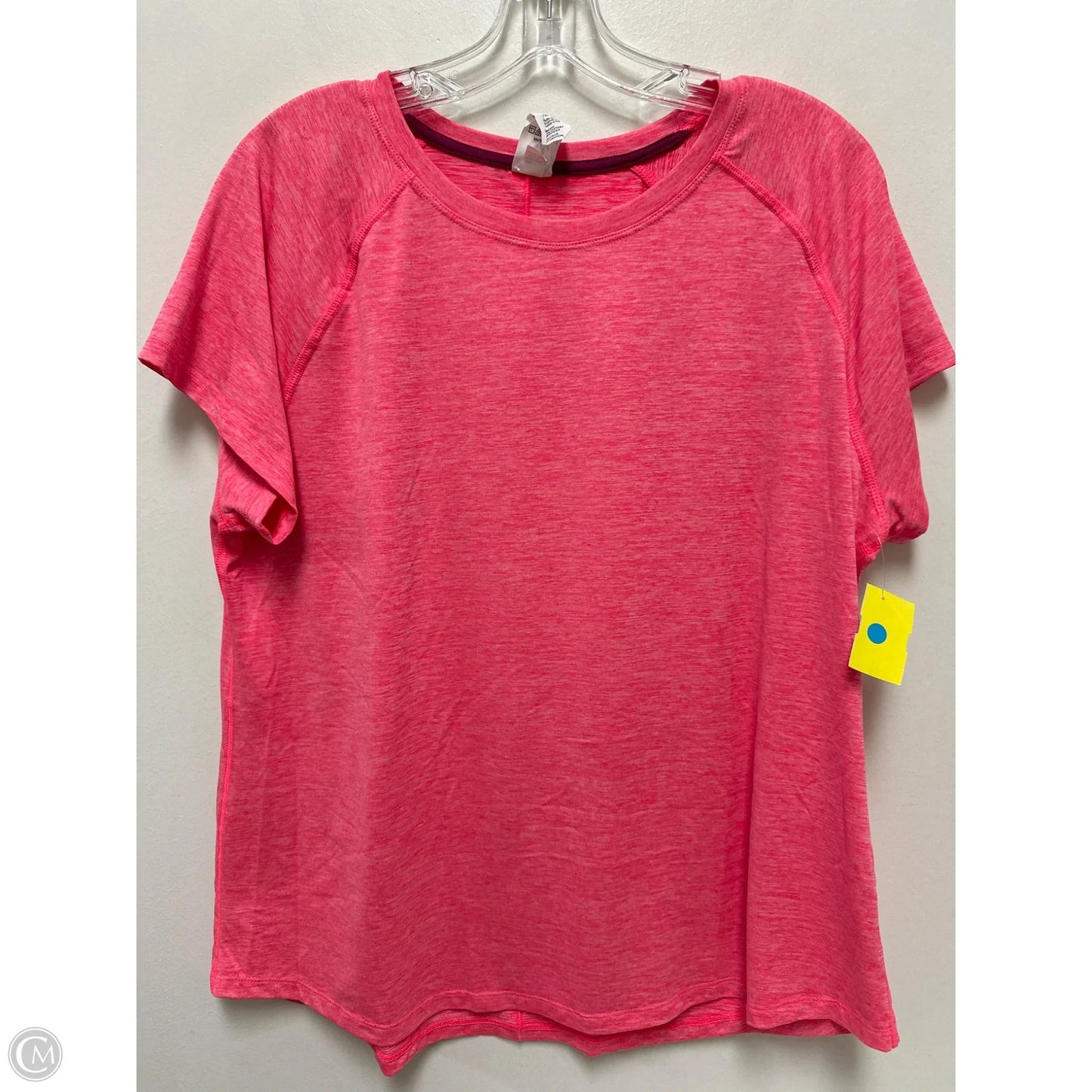 Athletic Top Short Sleeve By Champion In Pink, Size: Xl