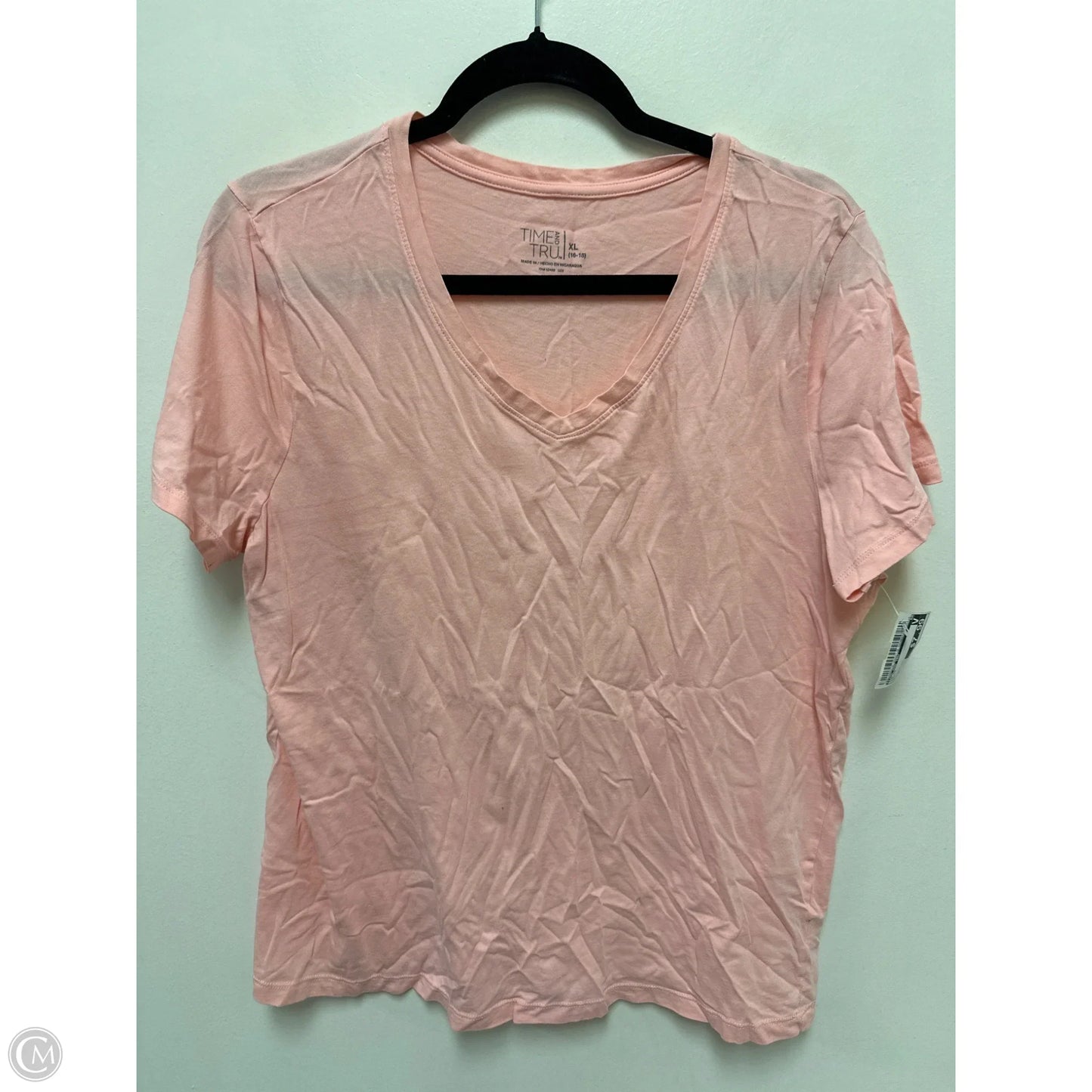 Top Short Sleeve By Time And Tru In Pink, Size: Xl