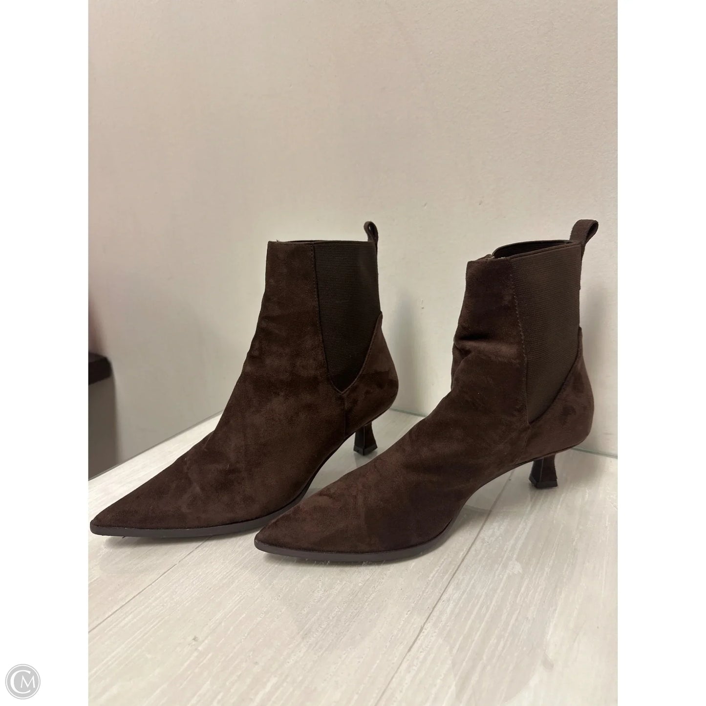 Boots Ankle Heels By Chinese Laundry In Brown, Size: 8