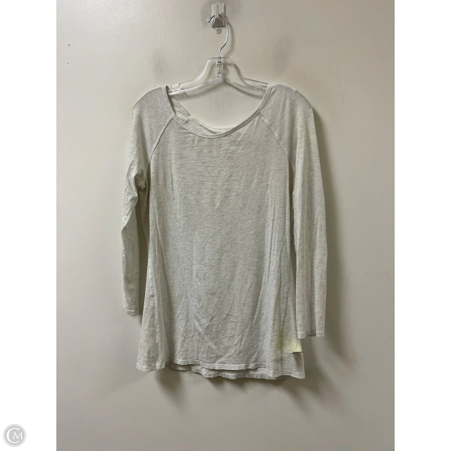 Athletic Top Long Sleeve Crewneck By Lululemon In Grey, Size: M