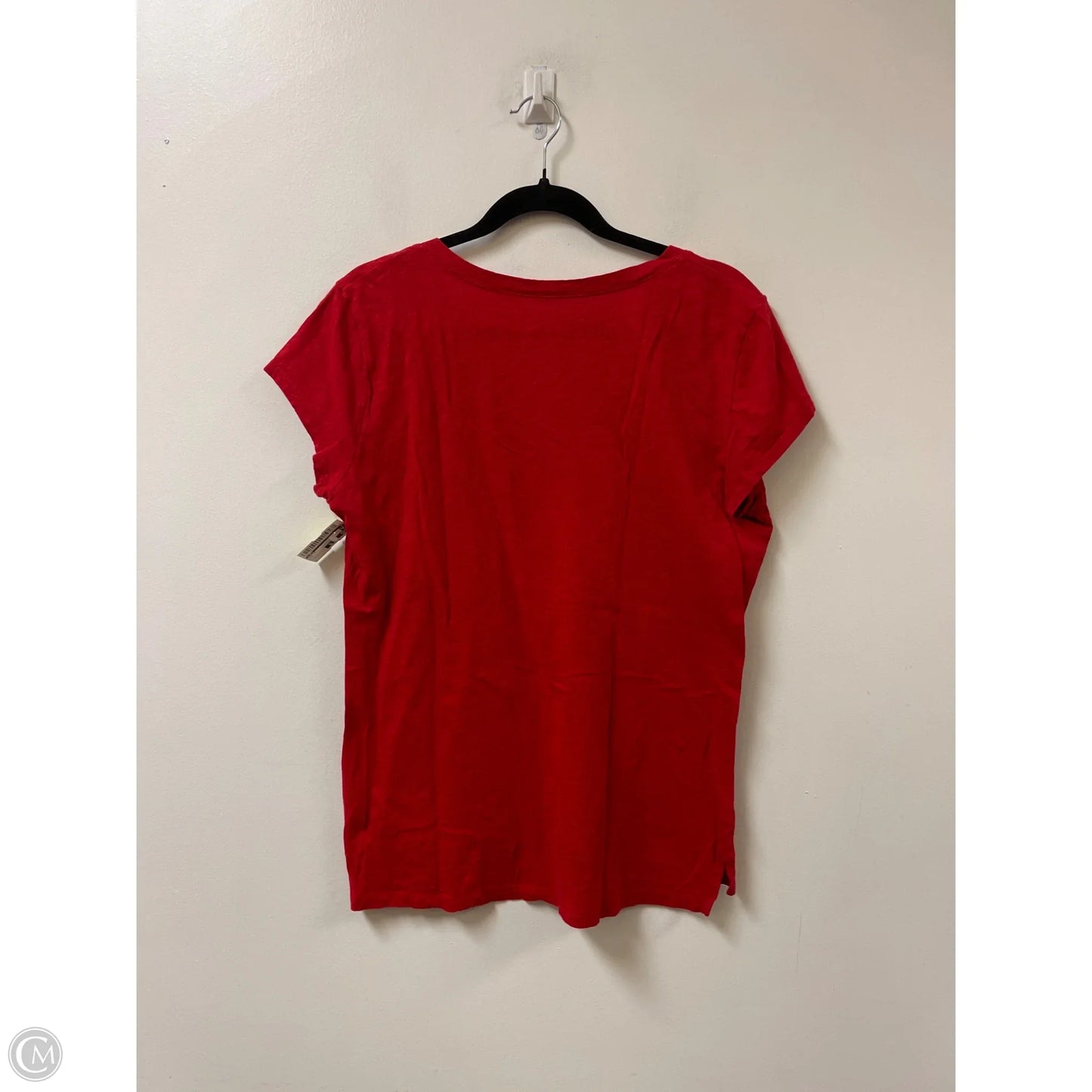 Top Short Sleeve By Loft In Navy, Size: L