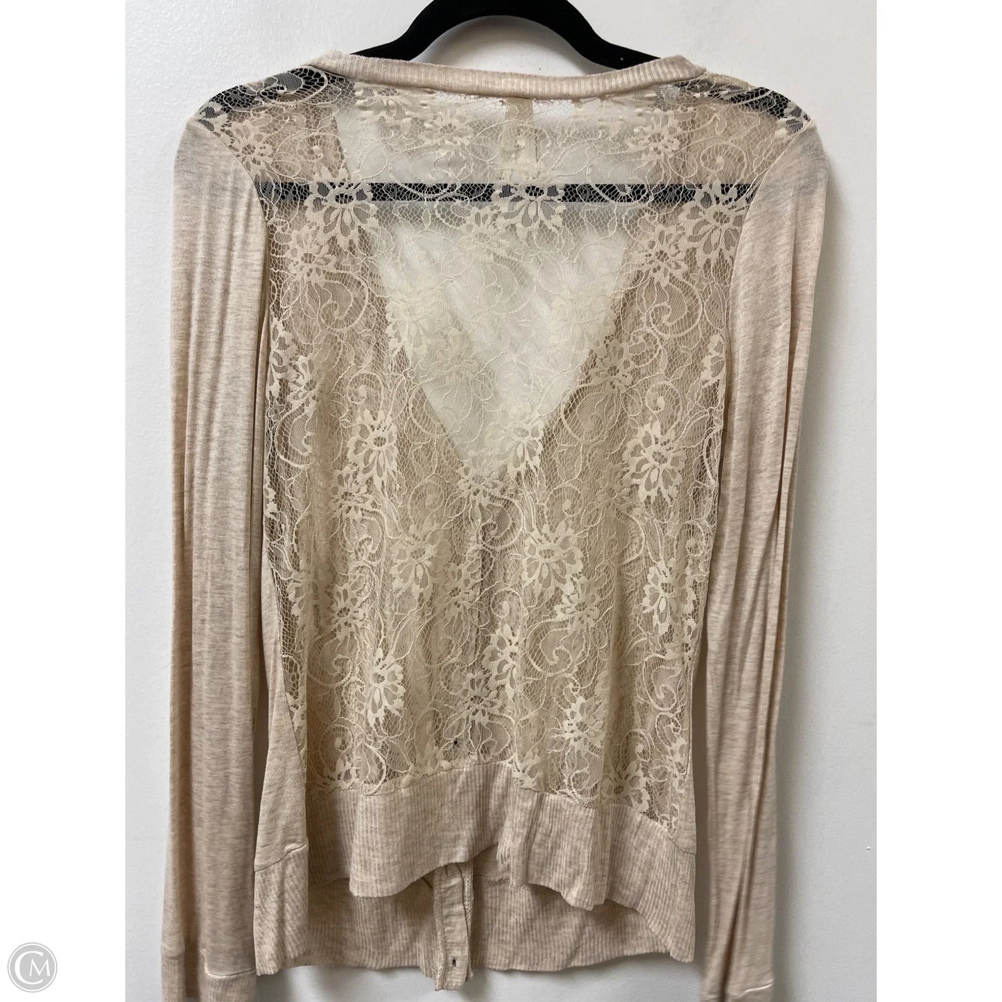 Cardigan By Clothes Mentor In Tan, Size: M