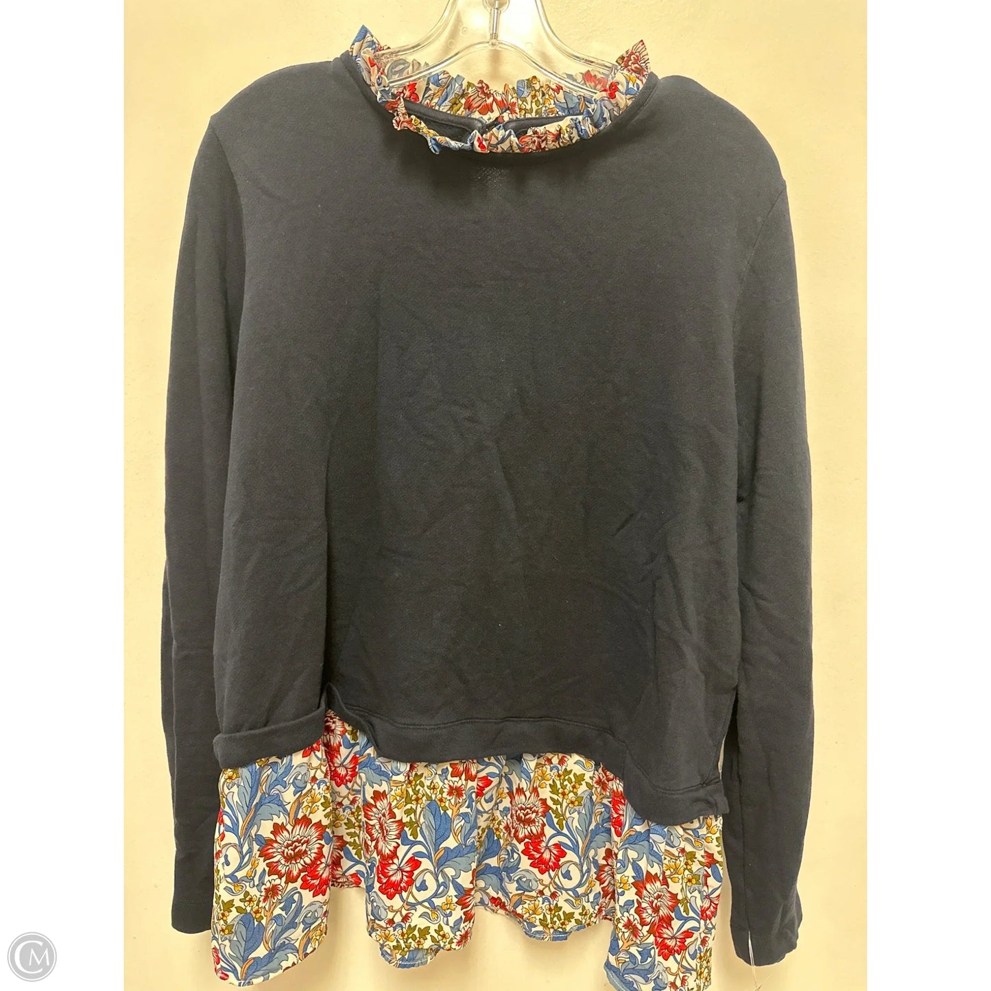 Top Long Sleeve By Loft In Navy, Size: L