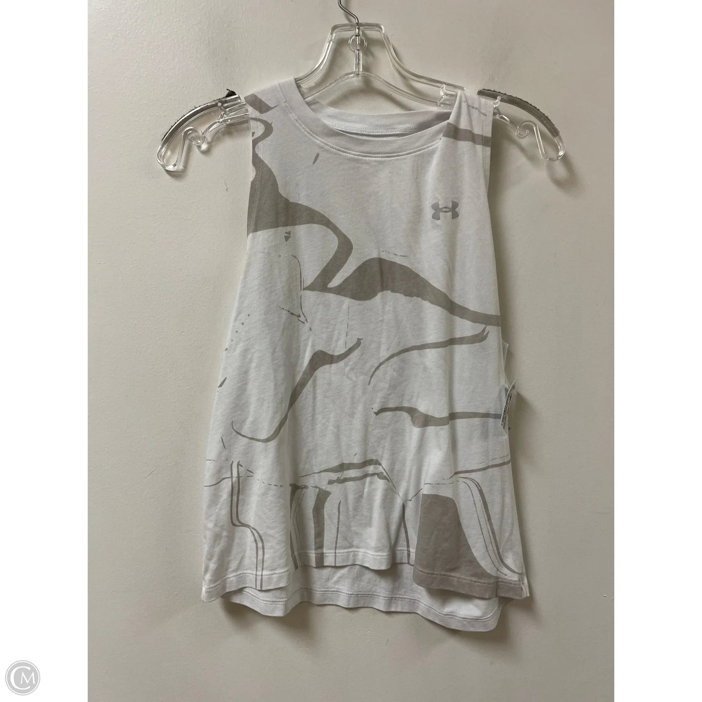 Athletic Tank Top By Under Armour In Cream & White, Size: S