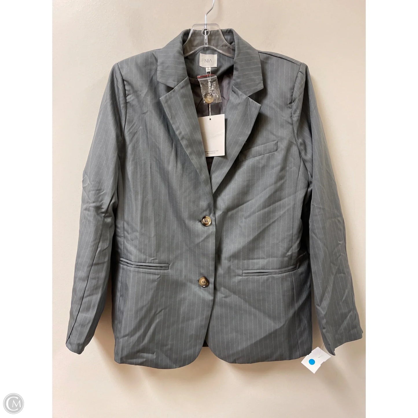 Blazer By Clothes Mentor In Grey, Size: S