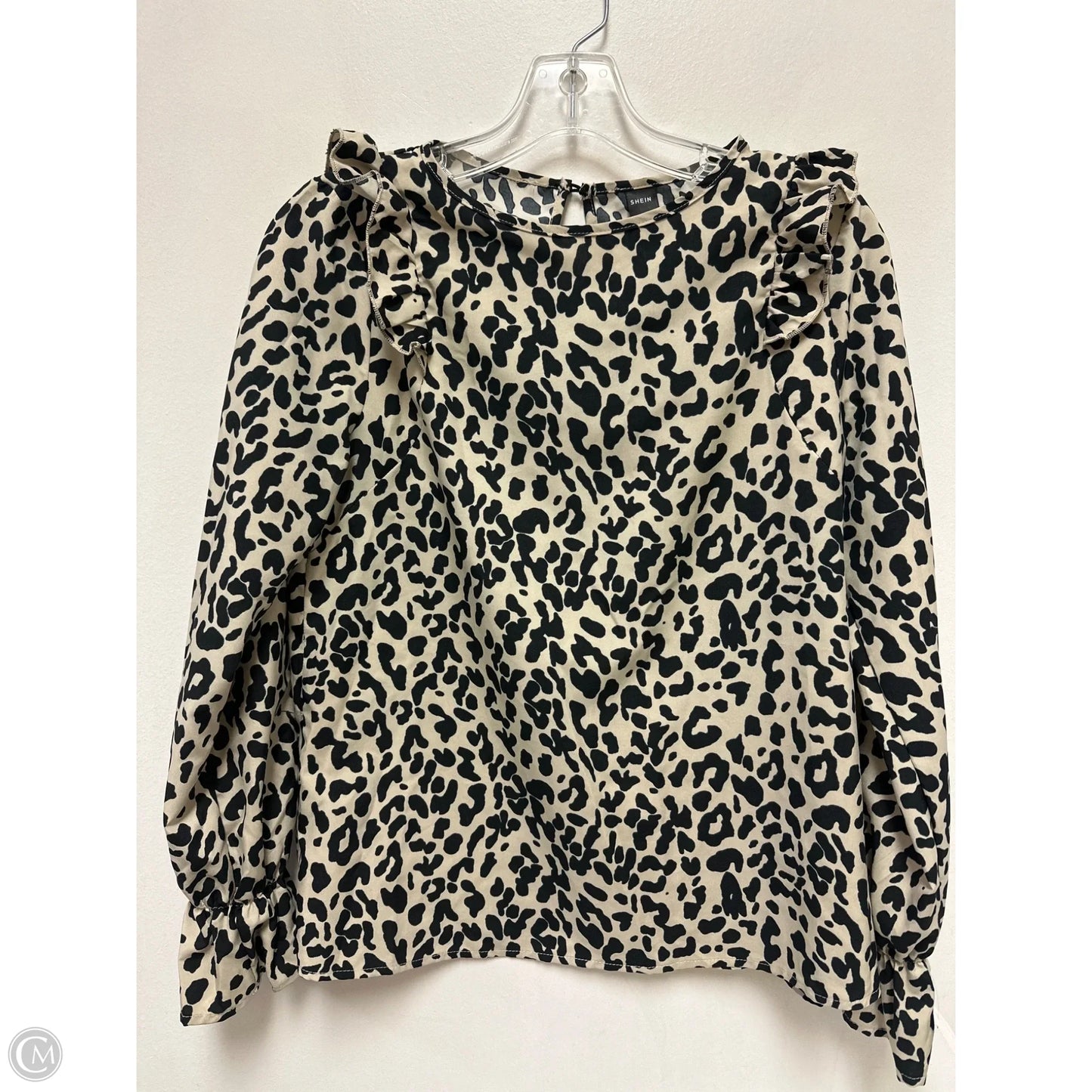 Top Long Sleeve By Shein In Animal Print, Size: S