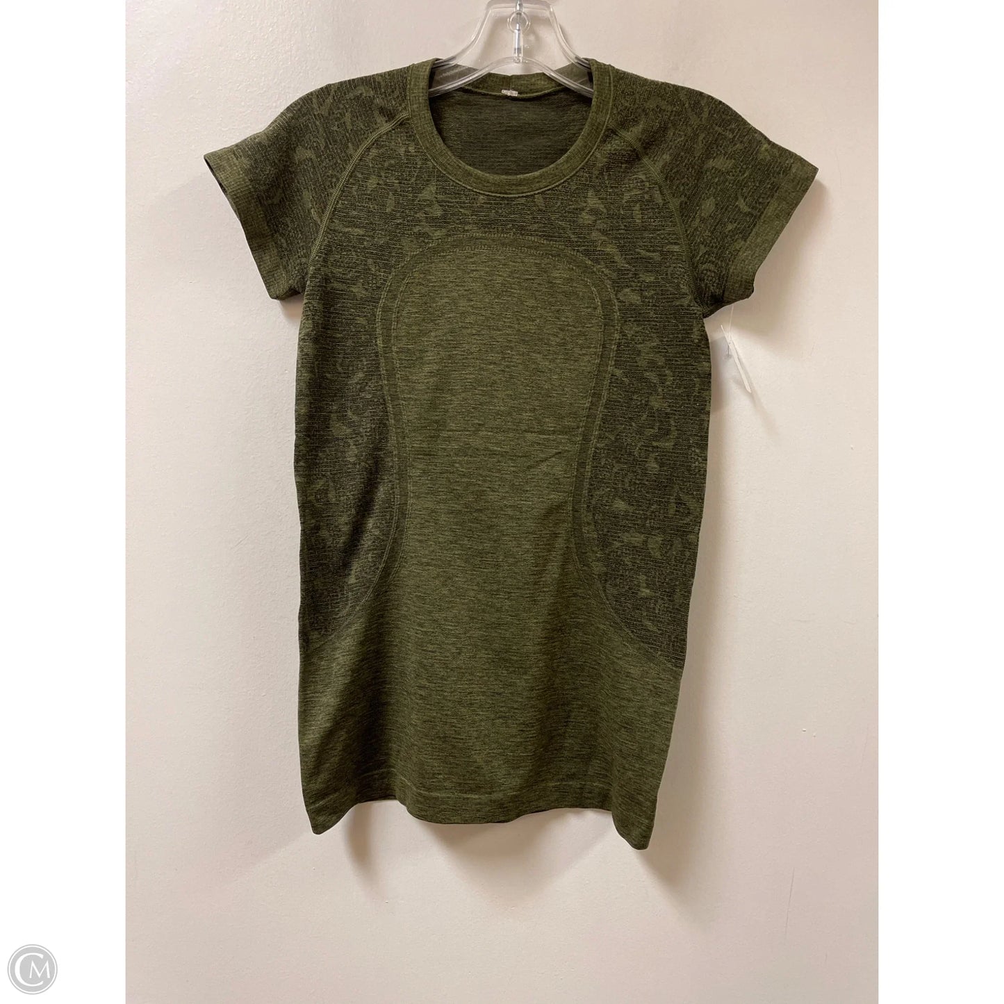 Athletic Top Short Sleeve By Lululemon In Green, Size: S