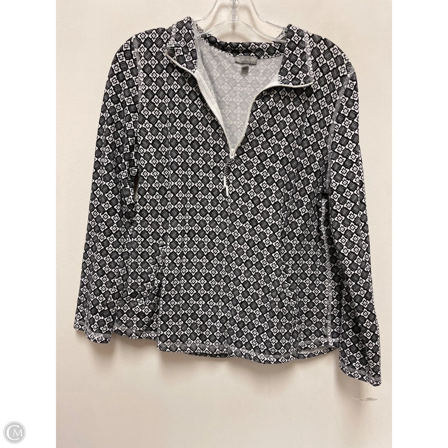 Athletic Jacket By Talbots In Black & White, Size: Mp