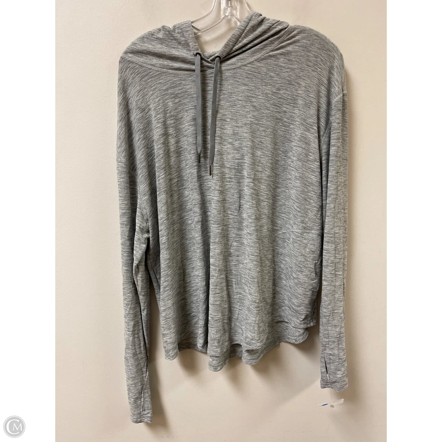 Athletic Top Long Sleeve Hoodie By Old Navy In Grey, Size: Xl
