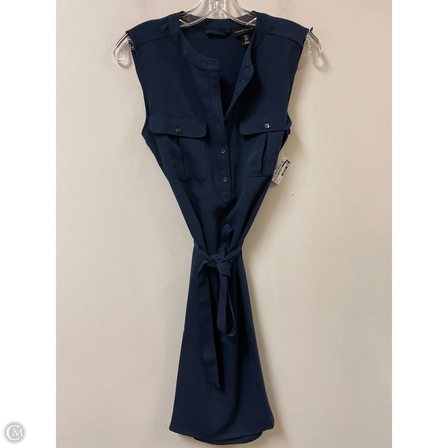 Dress Casual Midi By Adrienne Vittadini In Navy, Size: Xs