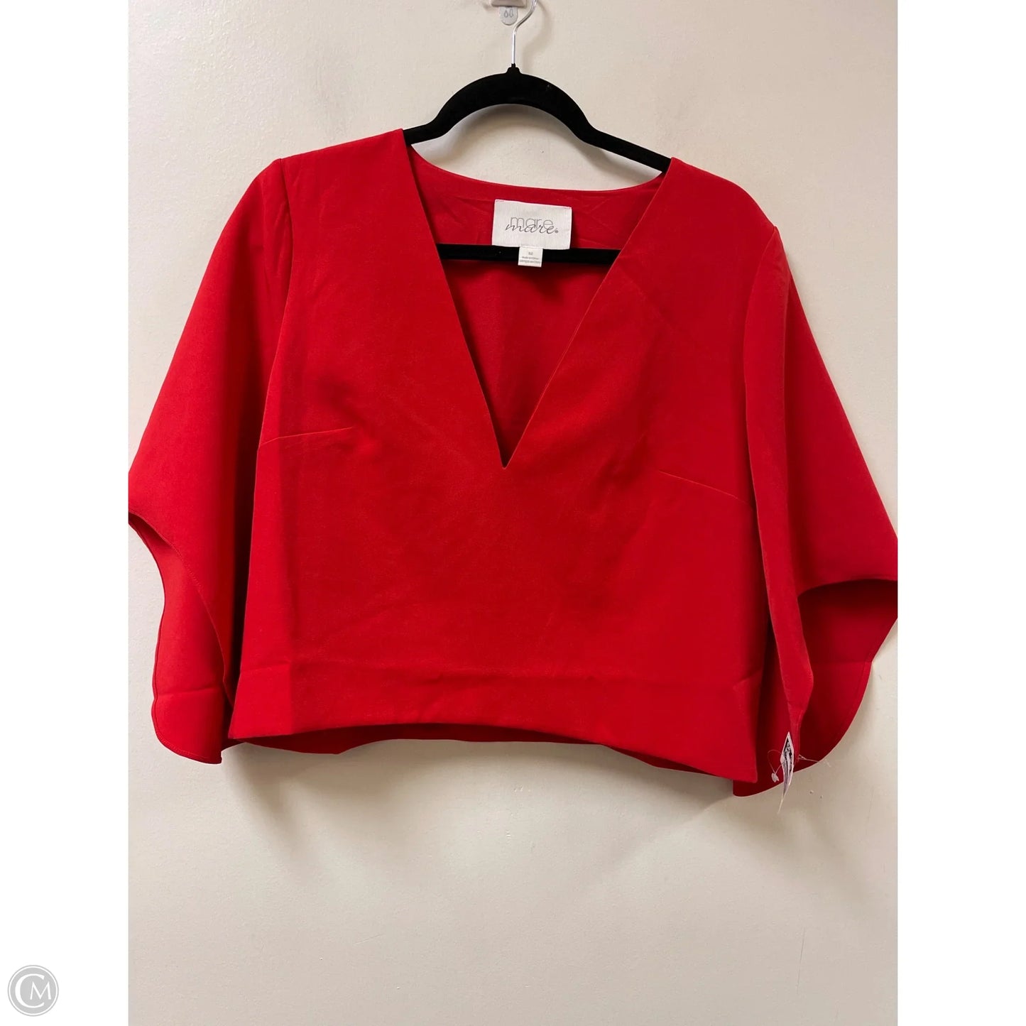 Top Short Sleeve By Mare Mare In Red, Size: M
