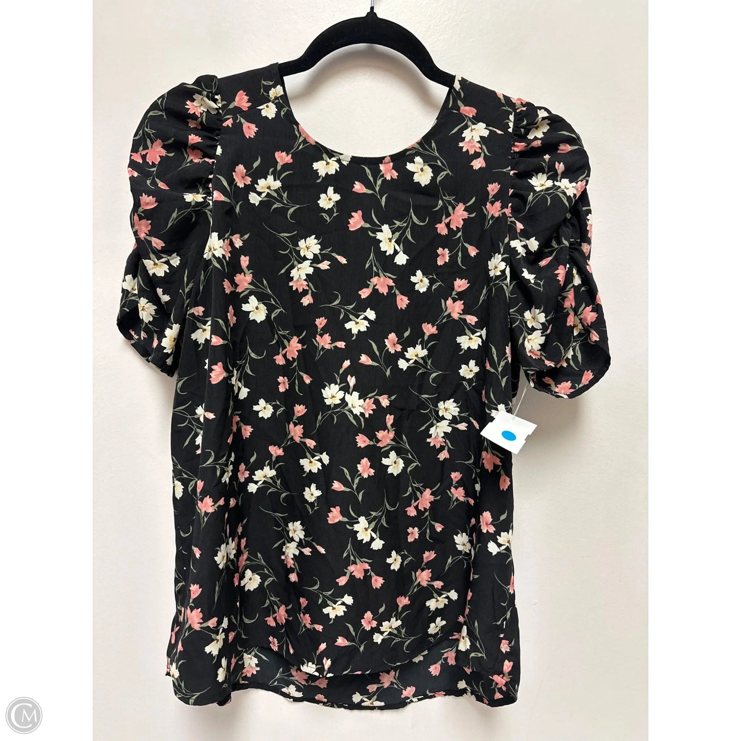 Top Short Sleeve By Pleione In Floral Print, Size: S