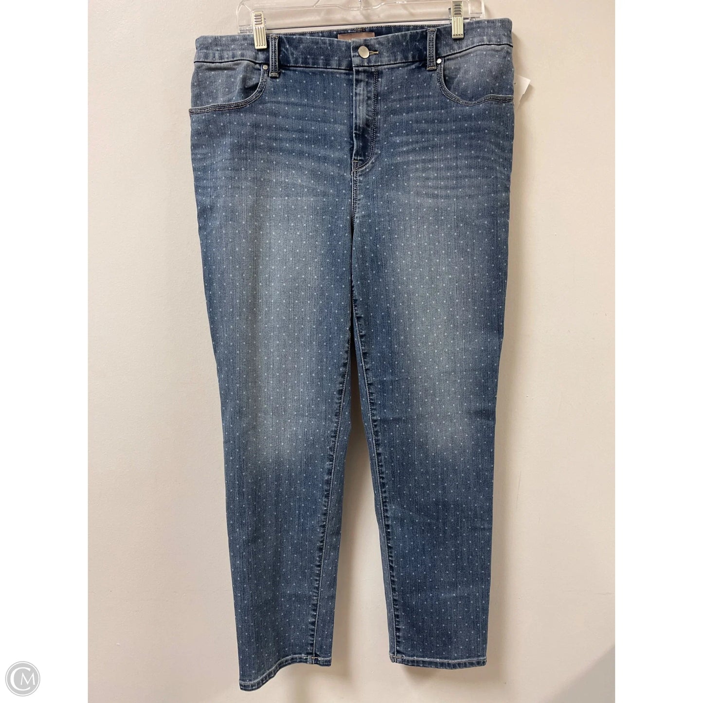 Jeans Straight By Chicos In Blue Denim, Size: 14