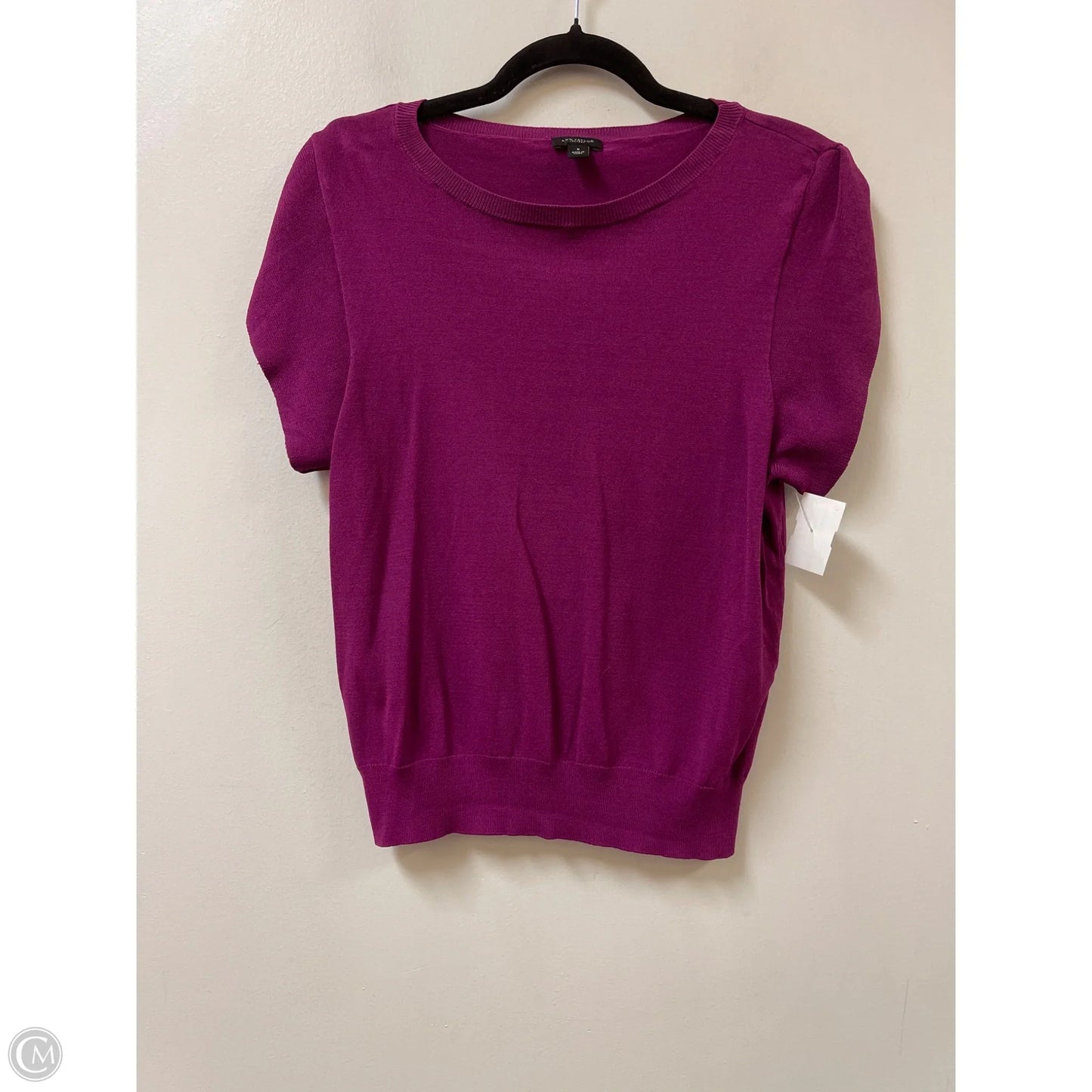Top Short Sleeve By Ann Taylor In Purple, Size: M