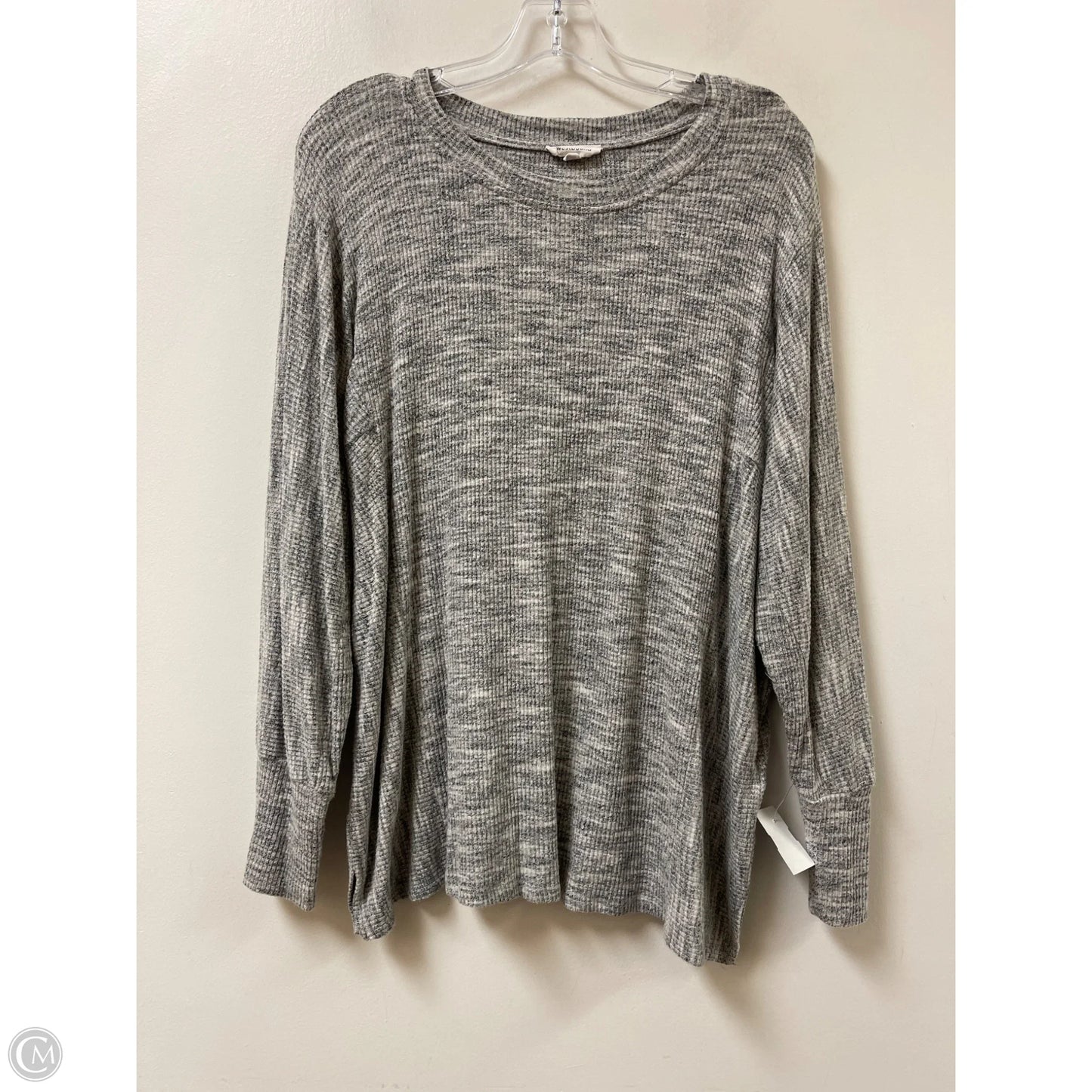 Top Long Sleeve By West Bound In Grey, Size: Xl