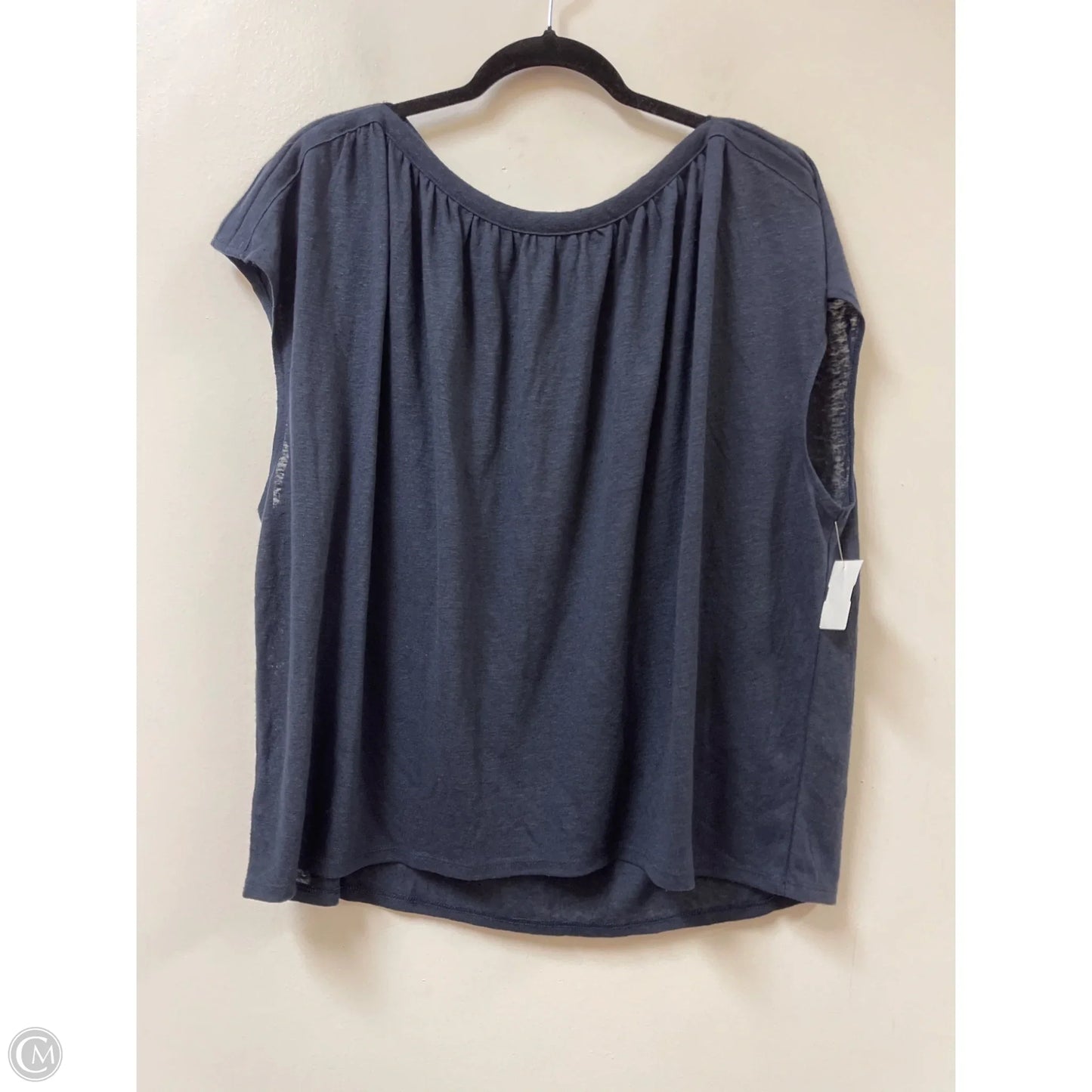 Top Short Sleeve By Banana Republic In Navy, Size: Xl