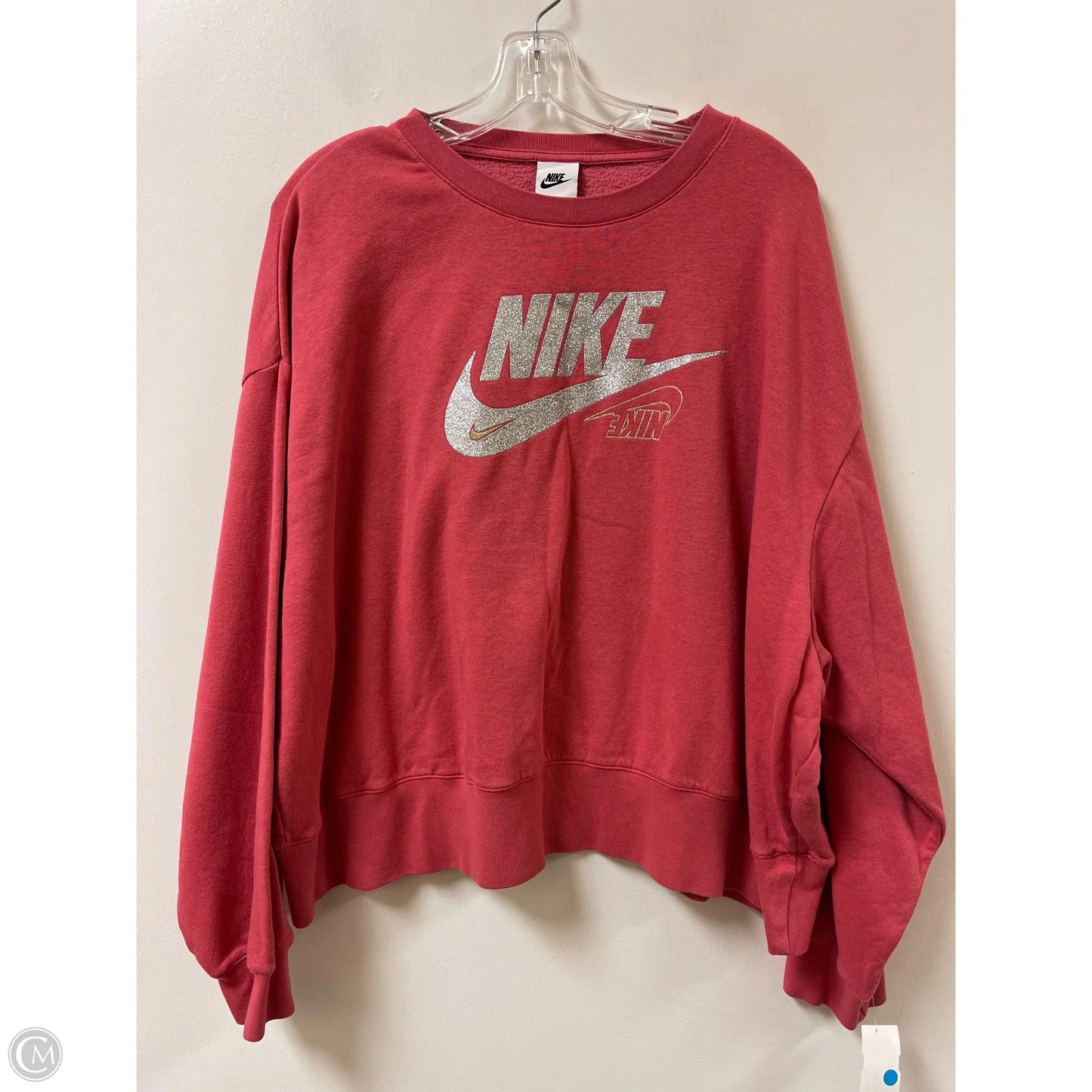 Athletic Sweatshirt Crewneck By Nike In Pink, Size: 2x