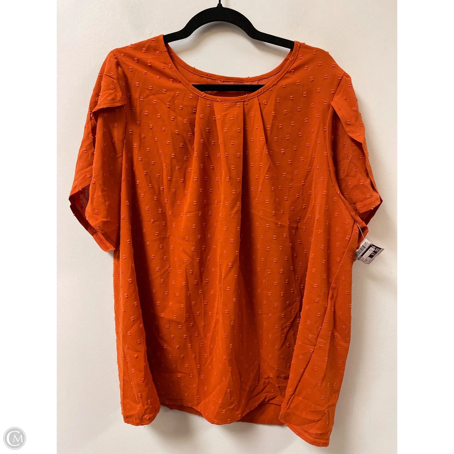 Top Short Sleeve By Shein In Orange, Size: 2x