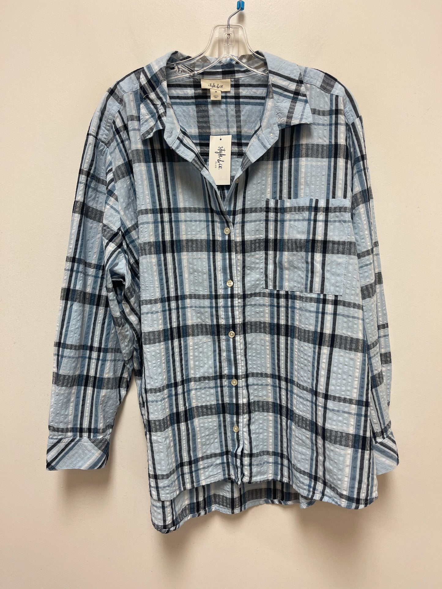 Blouse Long Sleeve By Style And Company Size: 3x