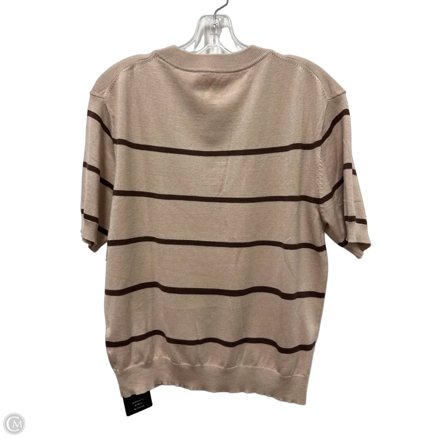 Sweater Short Sleeve By Clothes Mentor In Beige, Size: M