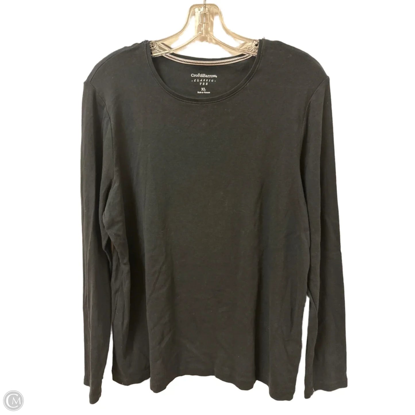 Top Long Sleeve By Croft And Barrow In Black, Size: Xl