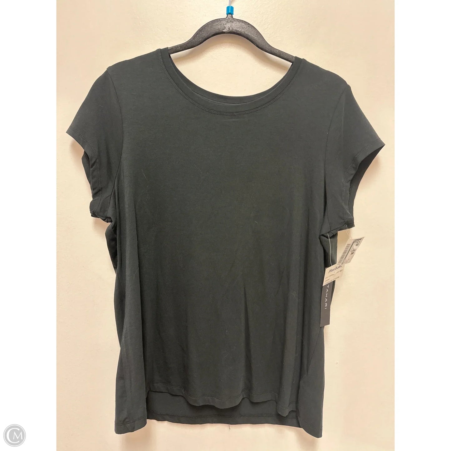Top Short Sleeve By Tahari In Black, Size: Xl