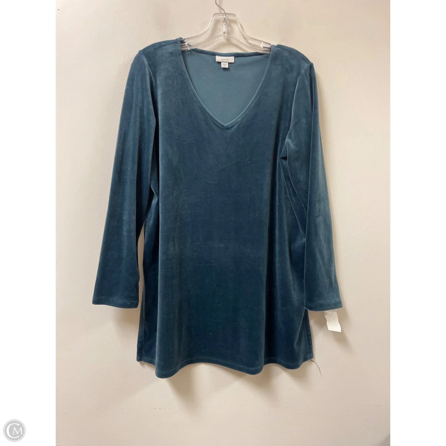 Top Long Sleeve By Pure Jill In Teal, Size: M