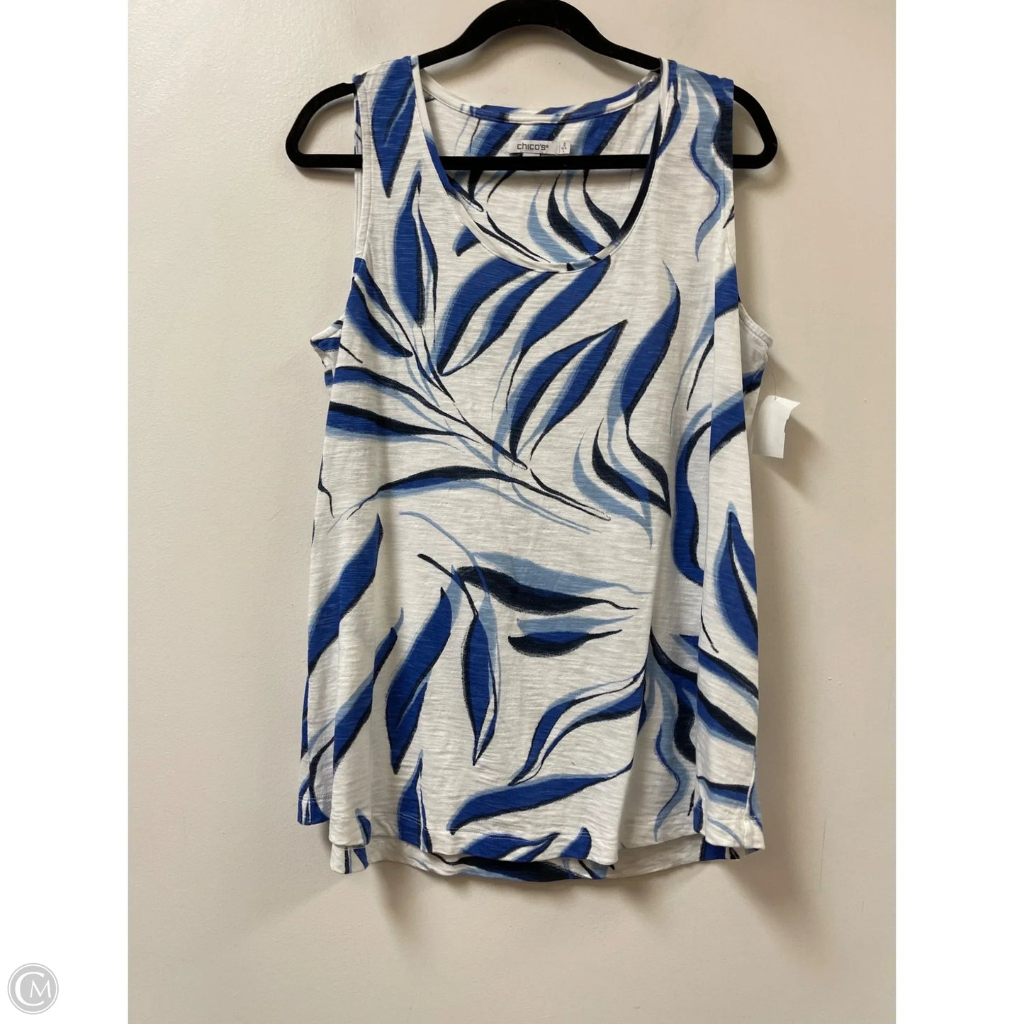 Top Short Sleeve By Chicos In Blue, Size: L