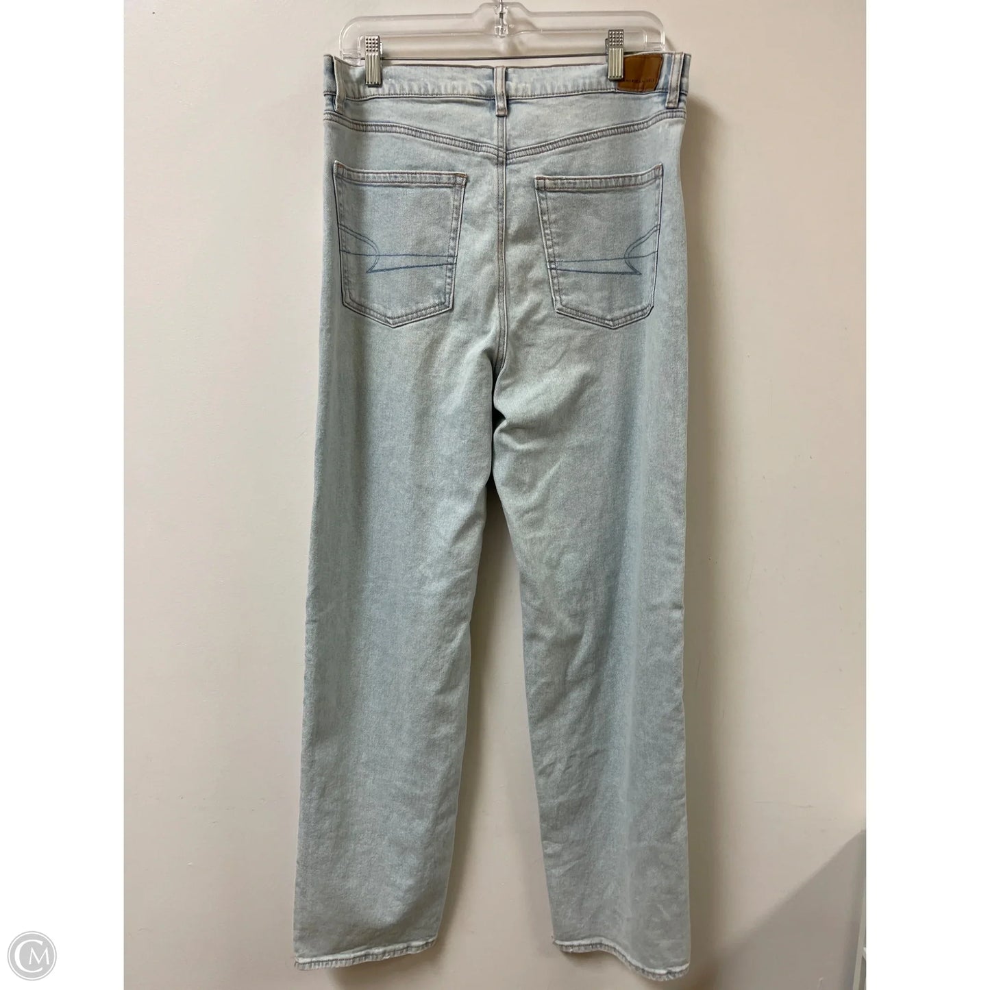 Jeans Straight By American Eagle In Blue Denim, Size: 12