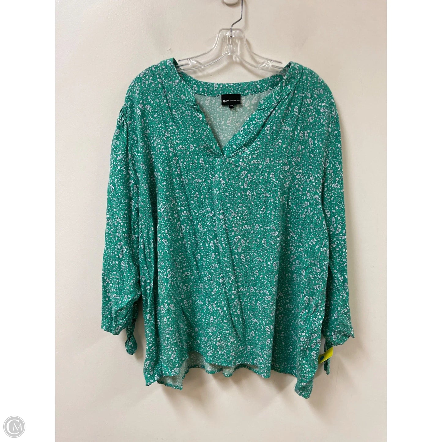 Top Long Sleeve By Jones New York In Green, Size: 2x